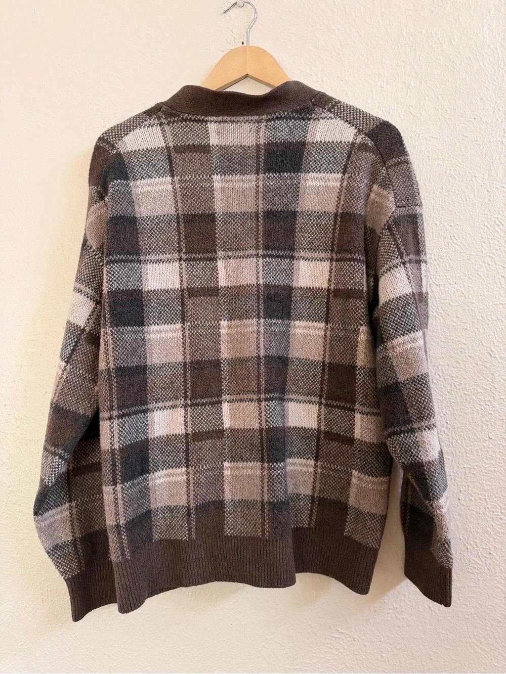 Abercrombie oversized brown plaid cardigan